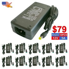 AC DC Adapter 12V 5A 10 50 Pack 60W Power Supply For CCTV  3528 LED Strip Light