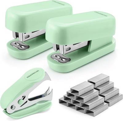 WORKPRO Small Stapler Set With 2000PCS 26/6 Staples Mini Staplers Staple Remover