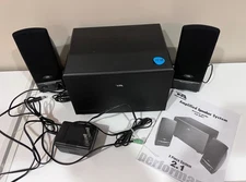 Cyber Acoustics Amplified Speaker System CA-3001 3Pc 2.1 Preowned