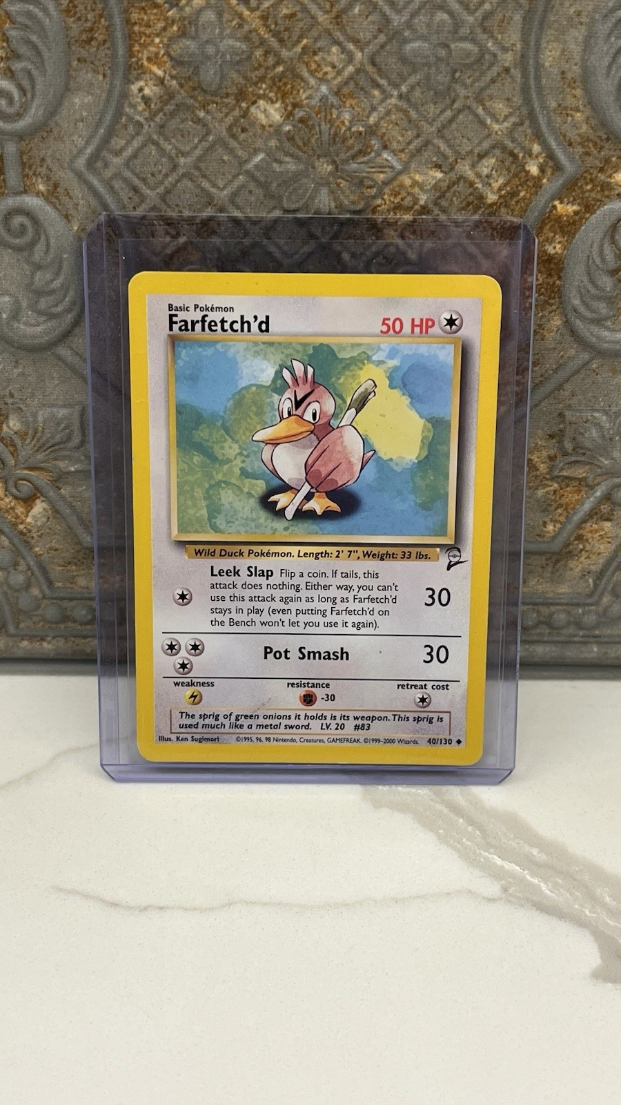 Pokemon Card Farfetch'd - 40/130 - Base Set 2 - Vintage