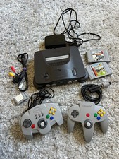 Nintendo 64 N64 PAL Console Set Up with 2 x Controllers, Games and Memory Card