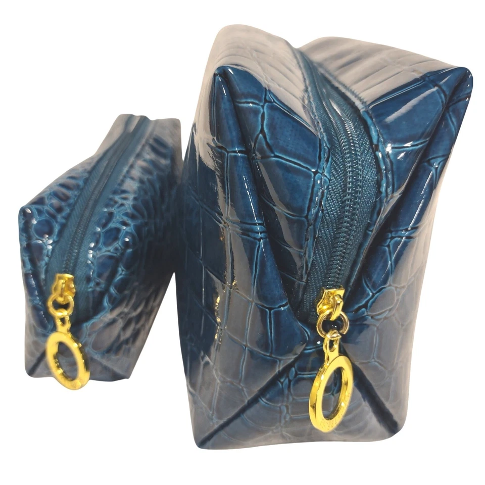 Estee Lauder искусственного крокодила выбитый макияж косметичка комплект 2 изделия путешествий устроитель - Изображение 2 из 4