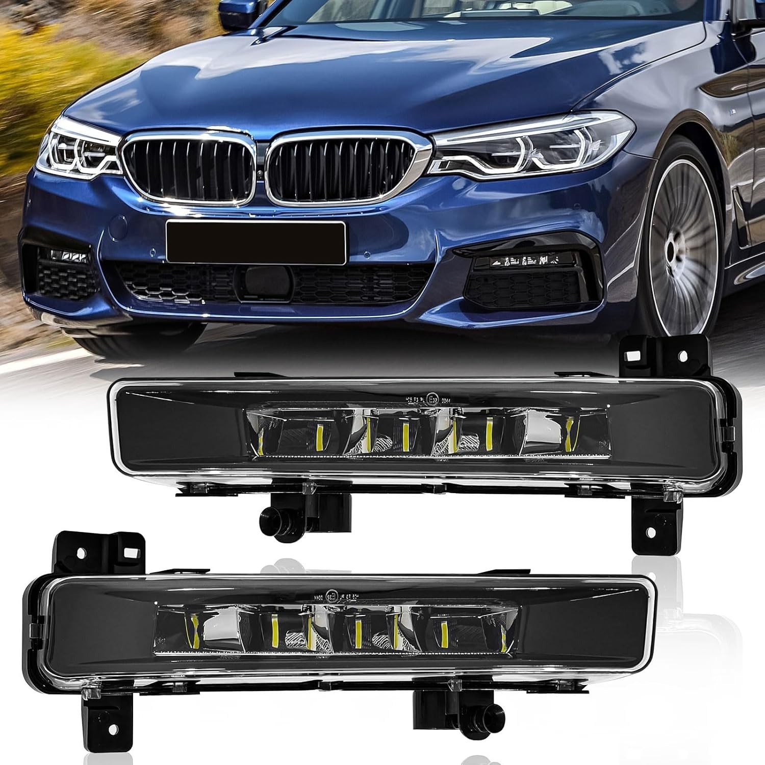 Fog Lights Compatible with 2016 2017 2018 2019 2020 BMW 5 Series G30 G31 G38 ...