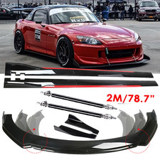 For Honda S2000 2000-2009 Front Bumper Lip Side Skirt Rear Lip Glossy Black Red For Honda S2000 2000-2009 Front Bumper Lip Side Skirt Rear Lip Glossy Black Red