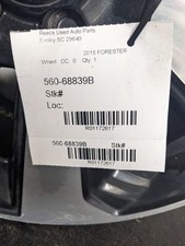 Wheel 17x7 Alloy 6 Spoke With Machined Face Fits 17-18 FORESTER 1172617