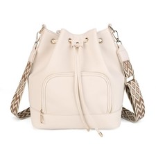 AFKOMST Drawstring Bucket Bag for Women Medium Spring and Summer Purse Hobo H...