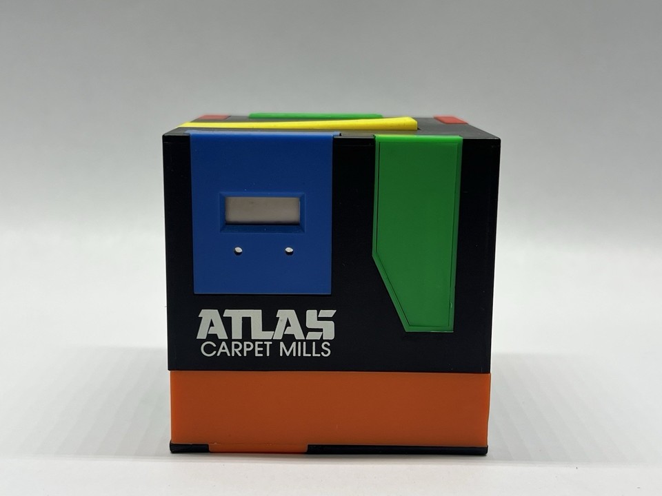 A sealed, never-opened 1980s Post-Modern Magic Cube desk accessory by designer George Matsumoto — a true time-capsule collectible.