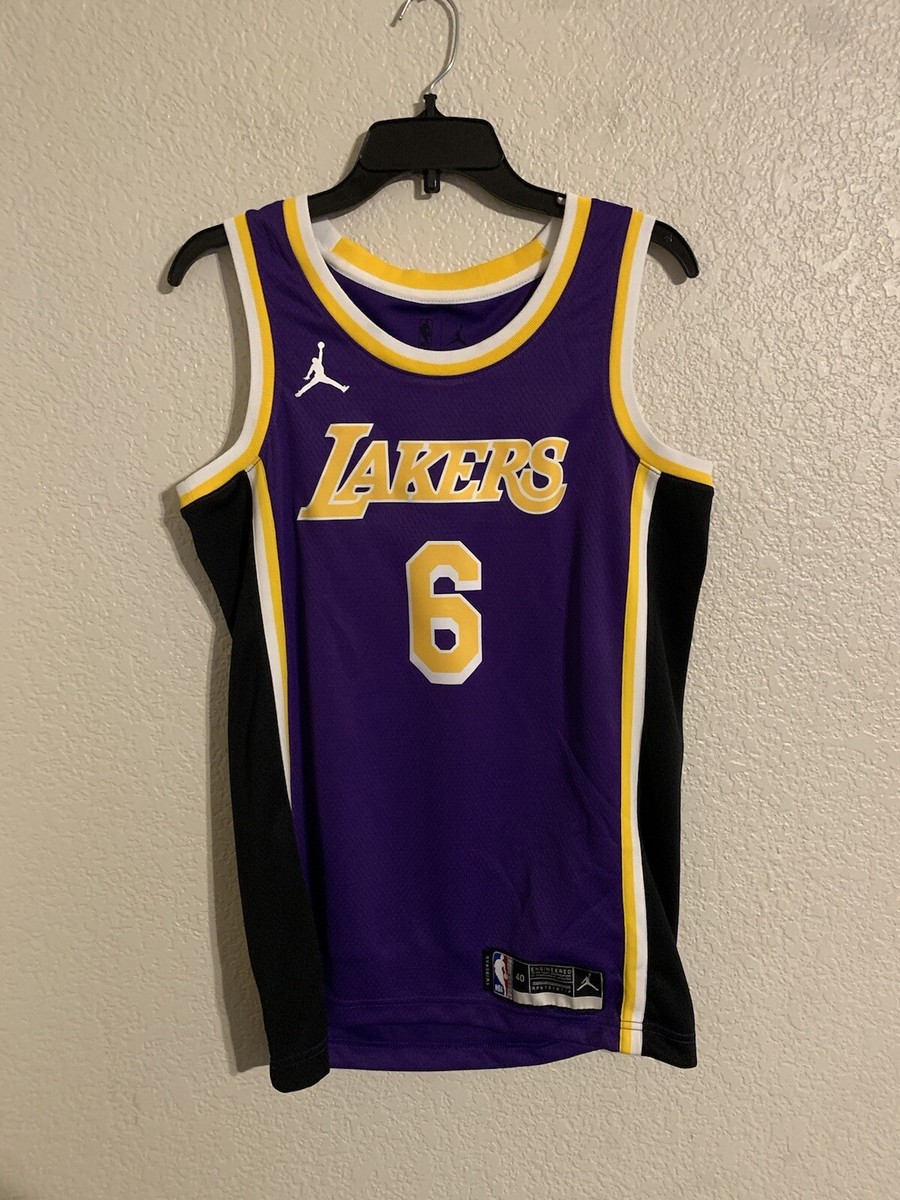 Nike Jordan Lebron James LA Lakers Statement NBA Swingman Jersey