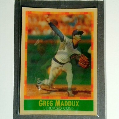 #211 Greg Maddux 1990 Sportflics Base Card Chicago Cubs