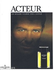 PUBLICITE ADVERTISING 105  1990  LORIS AZZARO   eau de toilette homme ACTEUR