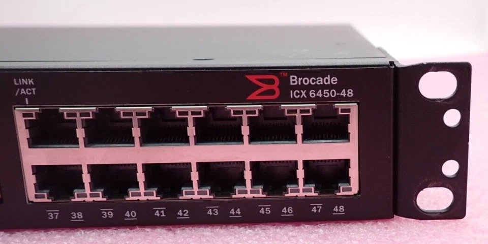 Brocade ICX 6450-48 48x Gigabit Ethernet + 4x 1/10Gb SFP Port Switch (2x10G Lic) - Image 3 of 4