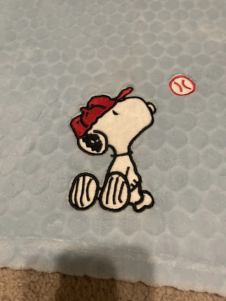 Manta de bebé suave azul de Snoopy Snoopy Bedtime Originals Lambs & Ivy Peanuts Foto 2 de 4
