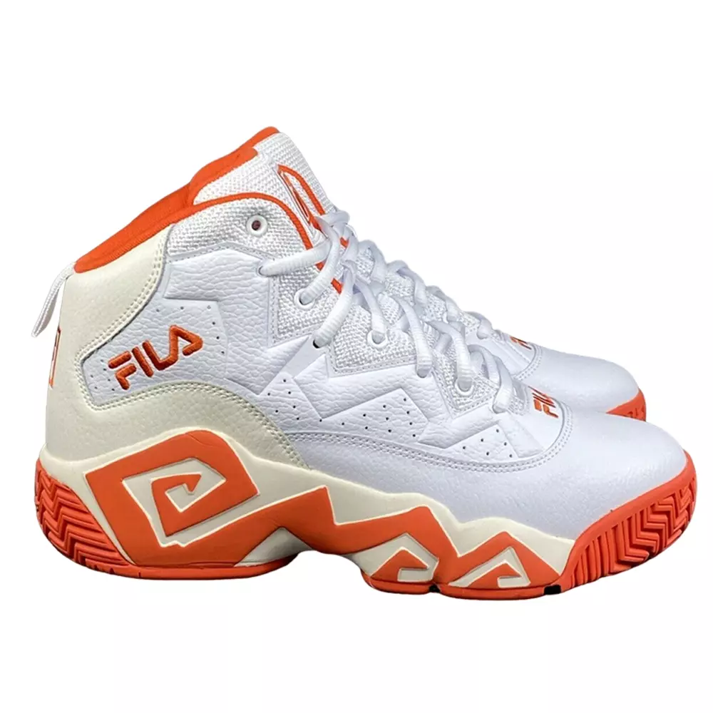 Fila MB Orange White High Top Sneakers Mens 9
