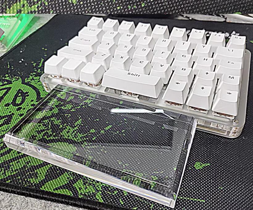 Universal Clear Acrylic Wrist Rest Pad for Mechanical Keyboards Ergonomic Comfort Support