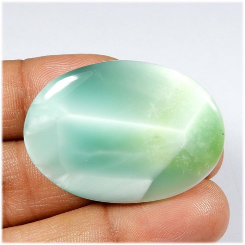 Sky Blue Larimar Pattern Hemimorphite Gemstone Oval Shape Cabochon 59 Cts #10323 - Picture 2 of 6