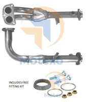 BM70128 Abgasrohr Vorne Set + Fitting Kit Silber Matt 2 Jahre Garantie