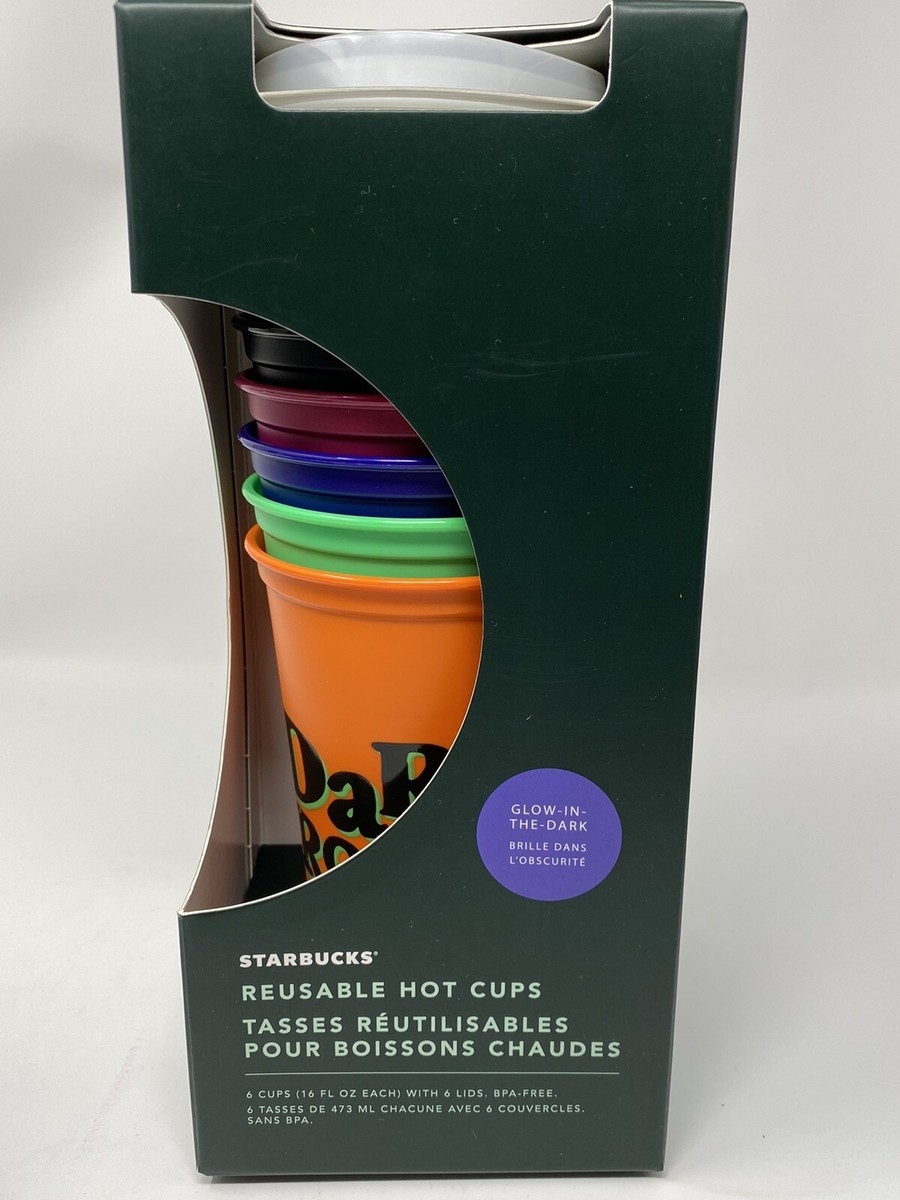 Impossible to Find - New Starbucks Halloween Glow In The Dark Hot Cup Set 6  Cups | eBay