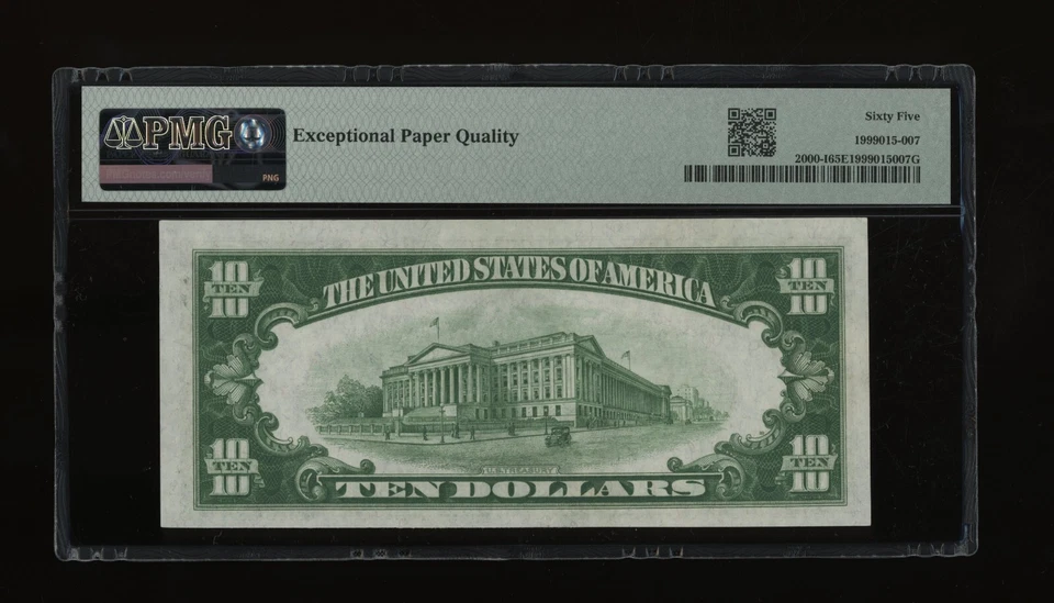 DBR 1928 $10 Minneapolis Numeral Gem Fr. 2000-I PMG 65 EPQ Serial I02147842A - Image 2 of 2