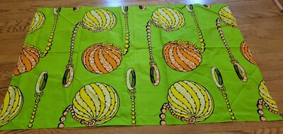 Wax Block Prints BATIK Green Yellow 100% Cotton-32'' X 48''