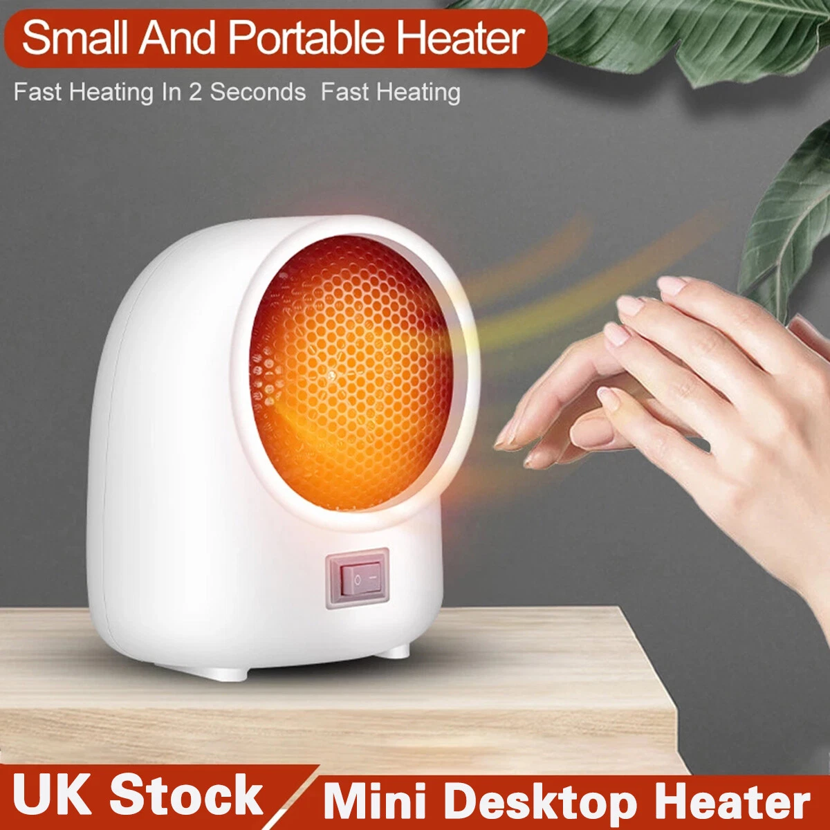 Portable Mini Fan Heater Energy Saving 400W Desktop Electric Heater Space  Heater | eBay