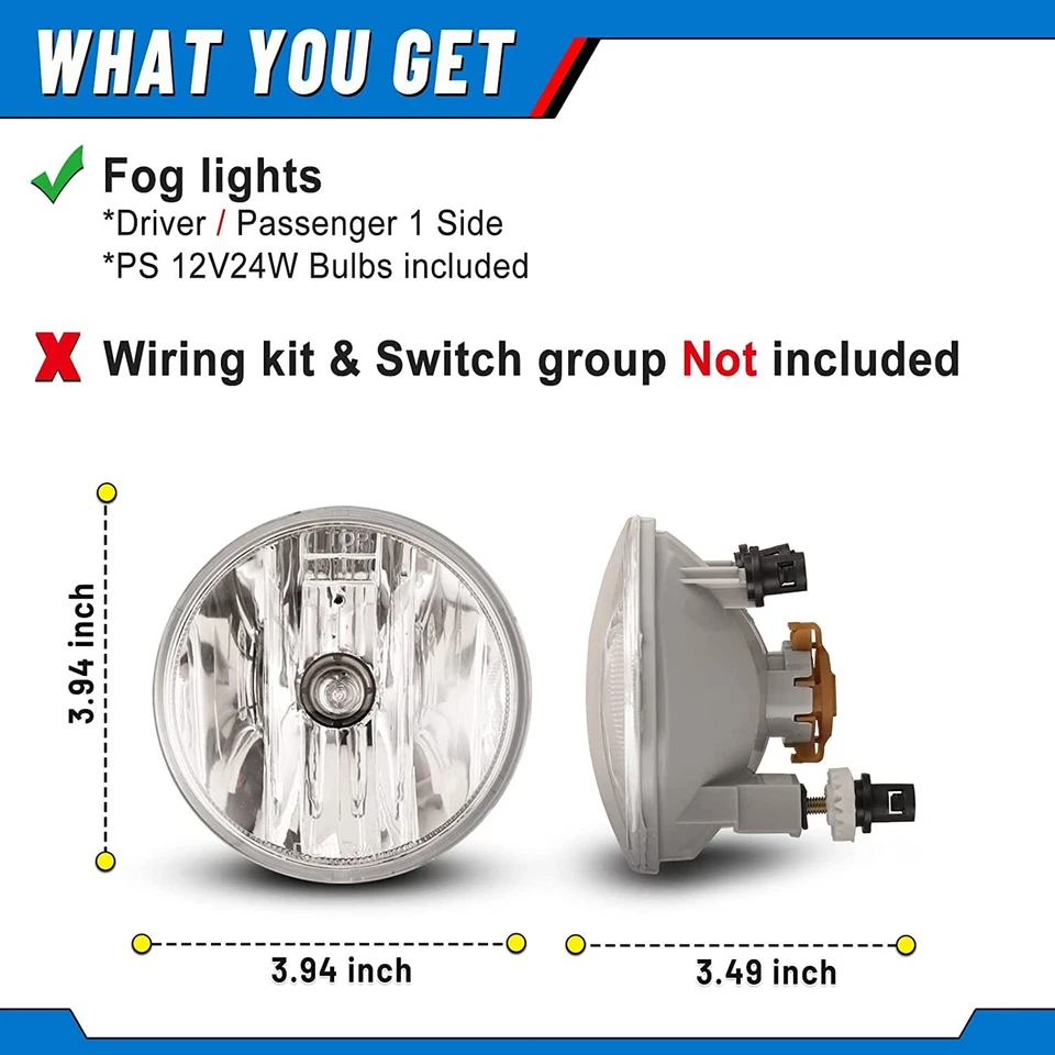Fit 2008-2009 Pontiac G8/2010 Pontiac G6 Clear Fog lights Driving Lamps Pairs Foto 4 de 4