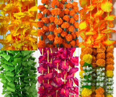 10 Stück Künstliche Ringelblume Indisch Event Hochzeit Blume Girlanden Ranken Dekoration