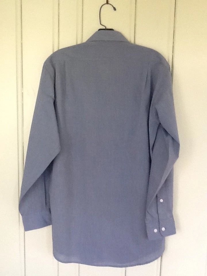 BILL BLASS 长袖男式纽扣前衬衫 15 32-33 蓝色 — 第 3/3 张图片