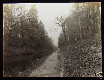 Glas Magic Laterne Dia CHIRK CANAL C1910 WREXHAM WALES 