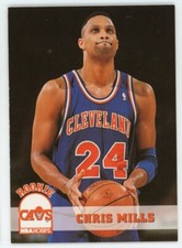 1993-94 Hoops Cleveland Cavaliers Basketball Card #318 Chris Mills Rookie. rookie card picture