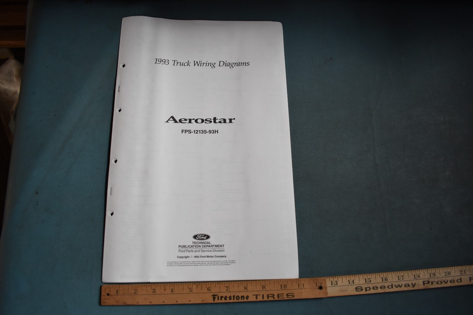 1993 Ford Aerostar Large Format Wiring Diagrams Service Manual eBay