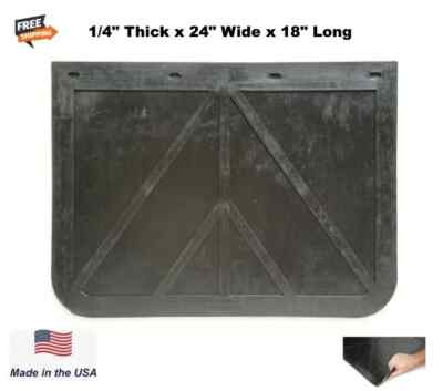2 PACK Truck Mud Flaps Black Rubber 24 Inch Wide x 18 Inch Long x 1/4'' Thick NEW