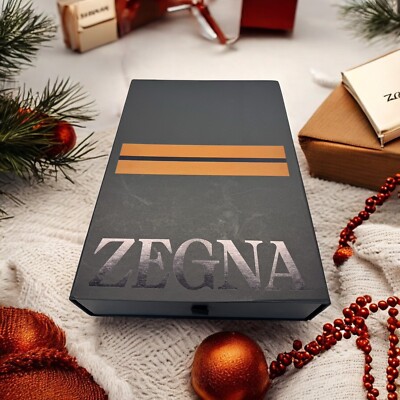 Authentic Emerald Zegna Empty Storage Gift Slide Box Measures 13.75 x9.75 x3 