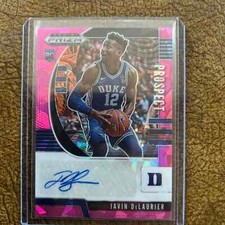2020-21 Prizm Draft Prospect Autograph Red Ice Javin DeLaurier #PA-JD Rookie!