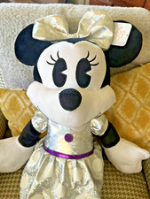 Disney 100 Years of Wonder Black White Minnie Mouse Jumbo Plush 30 inch