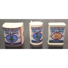 Roshco Pure & Simple Porcelain Salt & Pepper Shakers With Bonus "Salt" Carton 