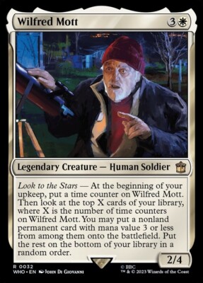 Wilfred Mott: MtG Magic the Gathering Commander Doctor Who Rare FOIL