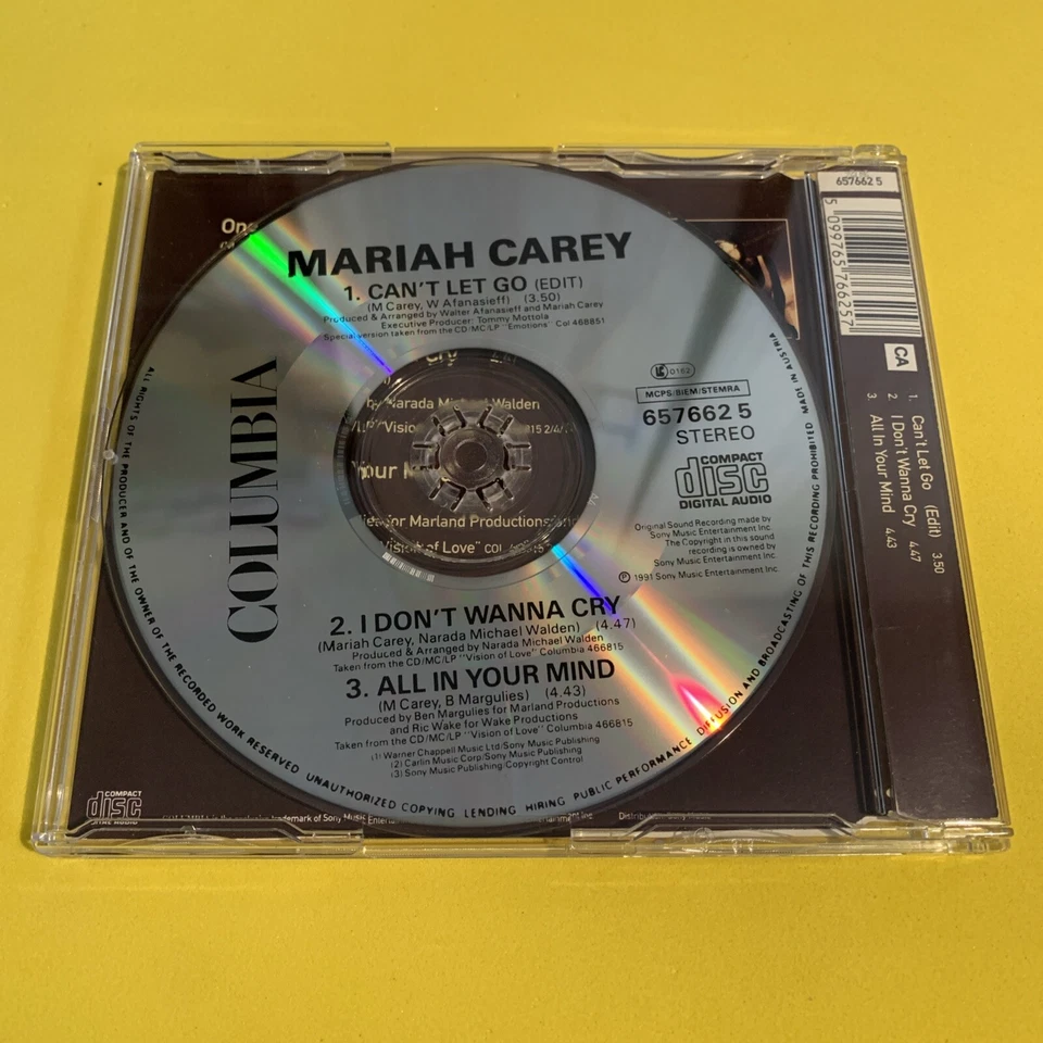 Mariah Carey - Can't Let go (CD, 1991) 3 TRK Single -IMPORT- *VERY RARE* NM - Image 4 of 4