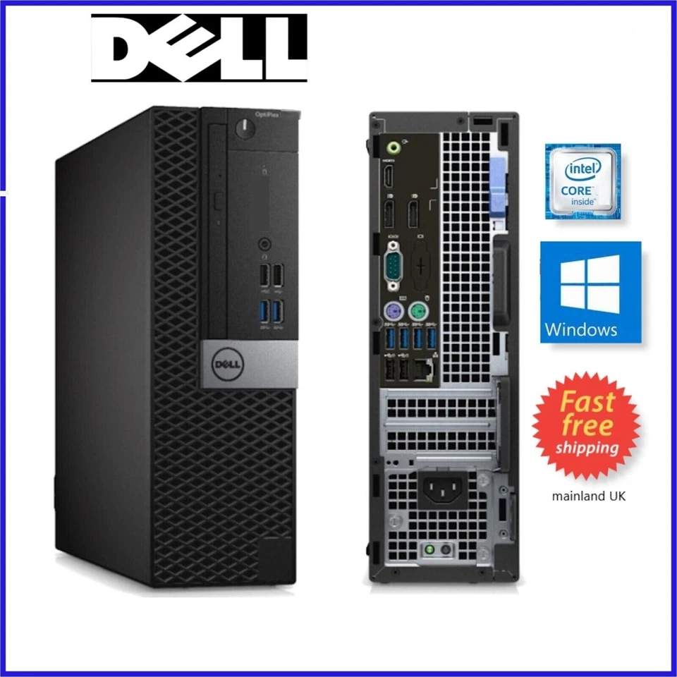 Dell SFF Desktop PC Intel Core i7-6700 @3.6GHz 16GB RAM 512GB SSD Windows 11 Pro