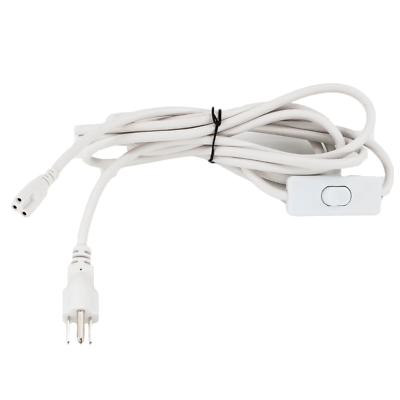 10ft Integrated LED TUBE wire with ON/OFF switch + 3 prong grounded AC ...