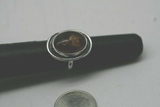 Beautiful Sterling Ring, 18 X 14mm Natural Baltic Amber