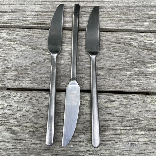 Ikea DATA Carl-Gustaf Jahnsson Satin Stainless Lot of 3 Dinner Knives Knife set - Picture 2 of 5