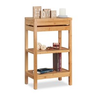 Bambusregal Holzregal Natur 3 Ablagen Badregal Bambus Standregal KüChenregal