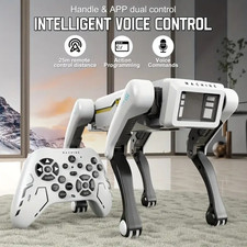 Intelligent Black Technology Robot Dog Cute Companion Programmable Voice Command