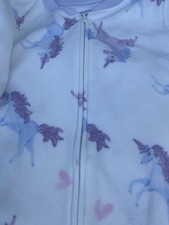 Carter's One Piece Non-Slip Footed Fleece Unicorn Pajamas. Toddler Size 4. NWT