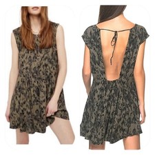Free People XS balsam combo Fake Love dress with pockets $128 retail