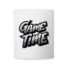 Game Time | Retro Gaming Logo Coffee/Tea Mug, One Size, white