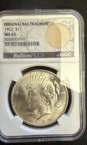 1922 Peace Dollar $1 Silver Coin NGC MS63 Certified – Original Bag Fragment Inc.
