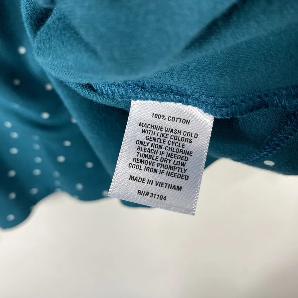 Топ Kim Rogers размер 2X в горошек идеально мягкий с длинным рукавом футболка 100% хлопок - Изображение 4 из 4