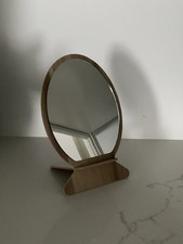 Mirror Small Mirror Freestanding Wood Colour Collapsible Lightweight