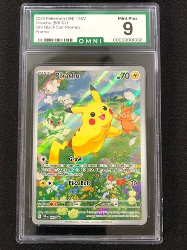 Pokemon Pikachu 088/102 Promo Black Star Promo Holo Rare OMNI Graded 9